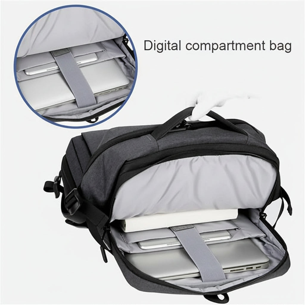 Voyager Expandable Oxford Cloth Laptop Backpack – 46 × 30 × 14 cm (Expands by 10 cm in depth) Travel Bag