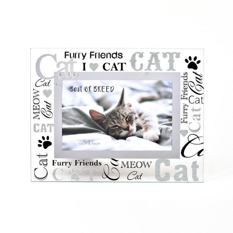 Best Of Breed Glass Cat Photo Frame - 4"x6"