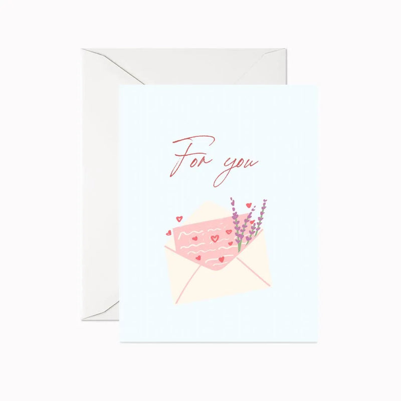 For You Greeting Card (Mint Pastel)