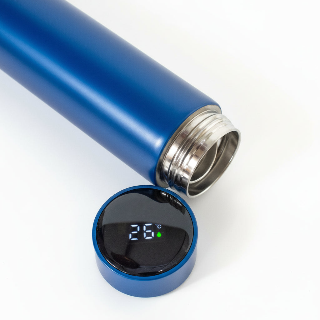 Notebook Gift Set – A5 Notebook, 500 ml Bottle, Umbrella & Accessories Set Black & Blue