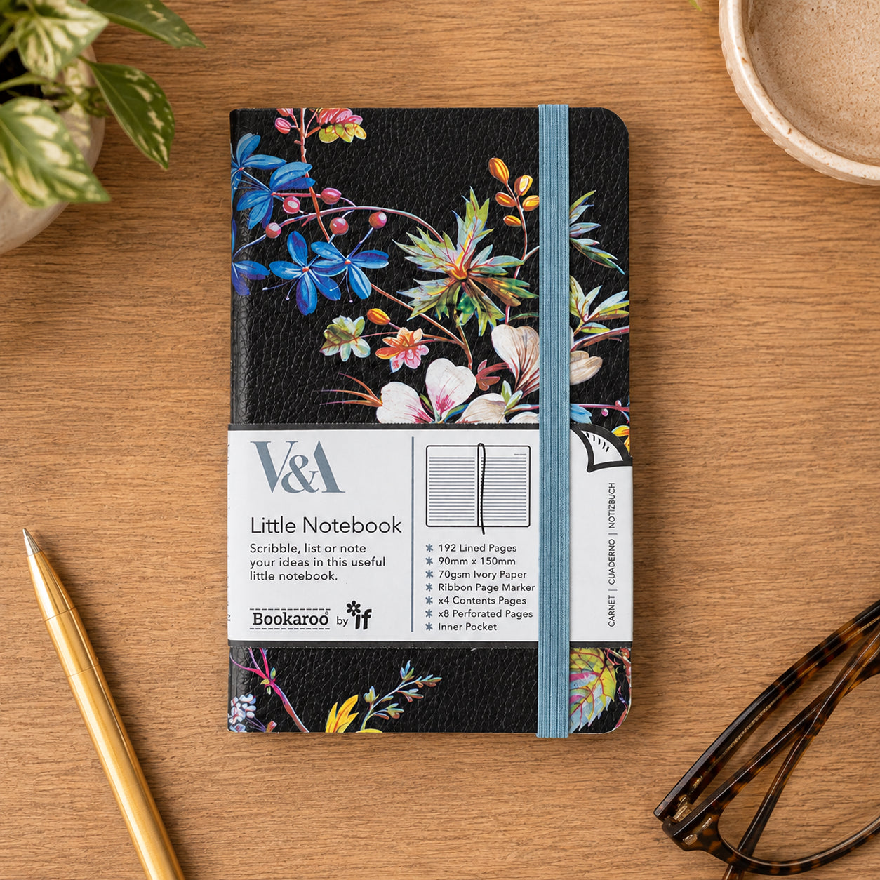 V&A Bookaroo JOURNAL A6 - Kilburn Black Floral