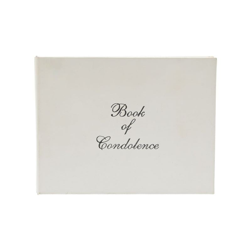Cream Leatherette Memory Book - Book of Condolence
