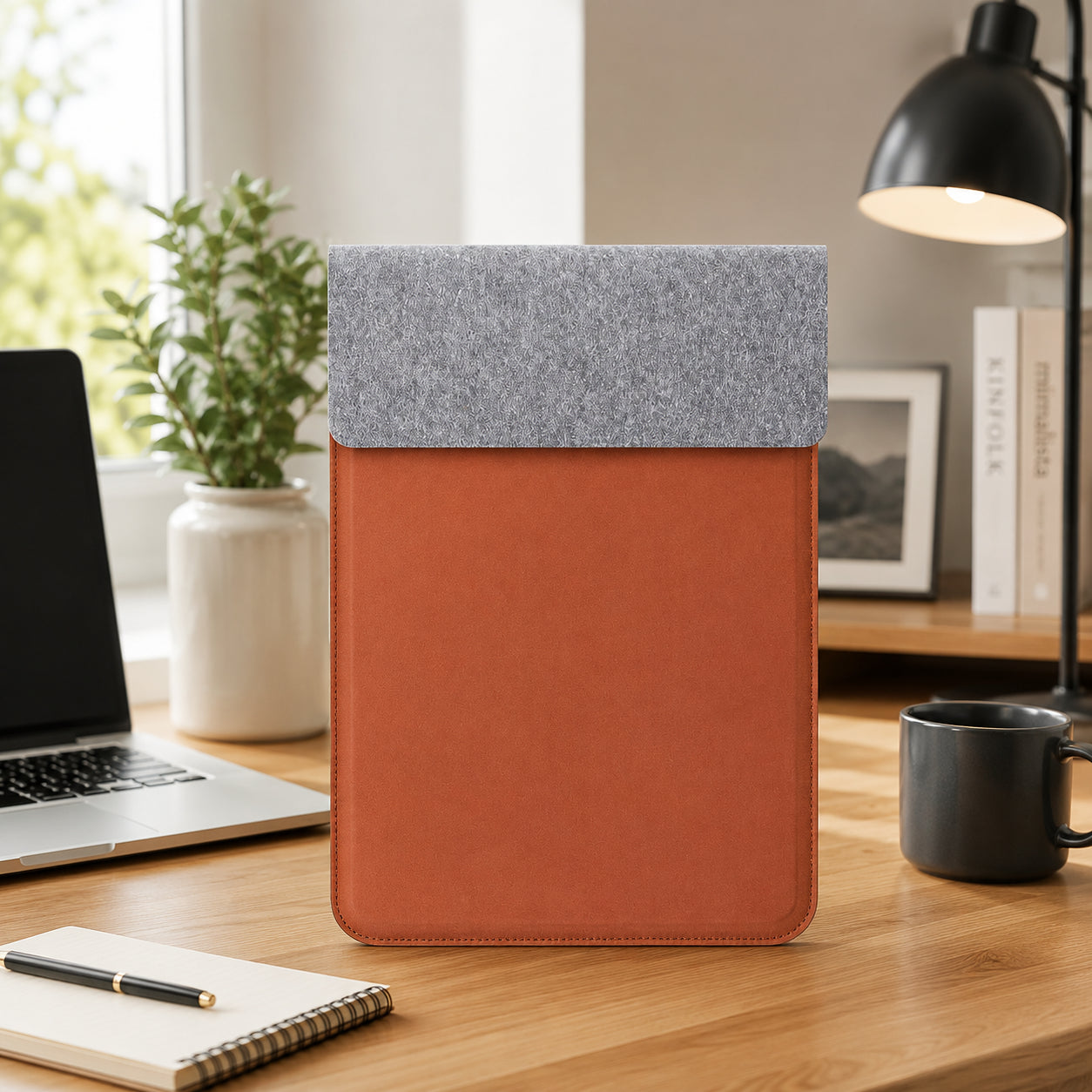 CAMDEN Giftology 14" Felt Laptop Sleeve with 15W Magnetic Charger