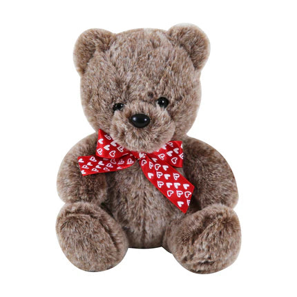 Assorted Plush Bear With Love Heart Ribbon