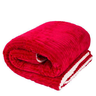 Patterned Warm Sherpa Blanket