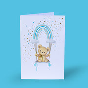 Rainbow Teddy Bear Card