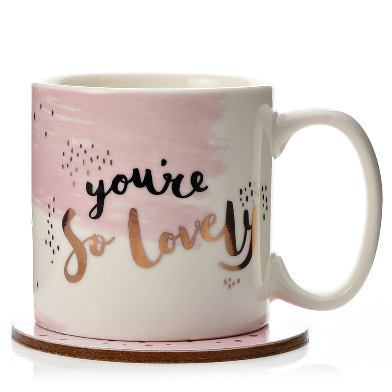 Luxe Ceramic Mug & Coaster - You&
