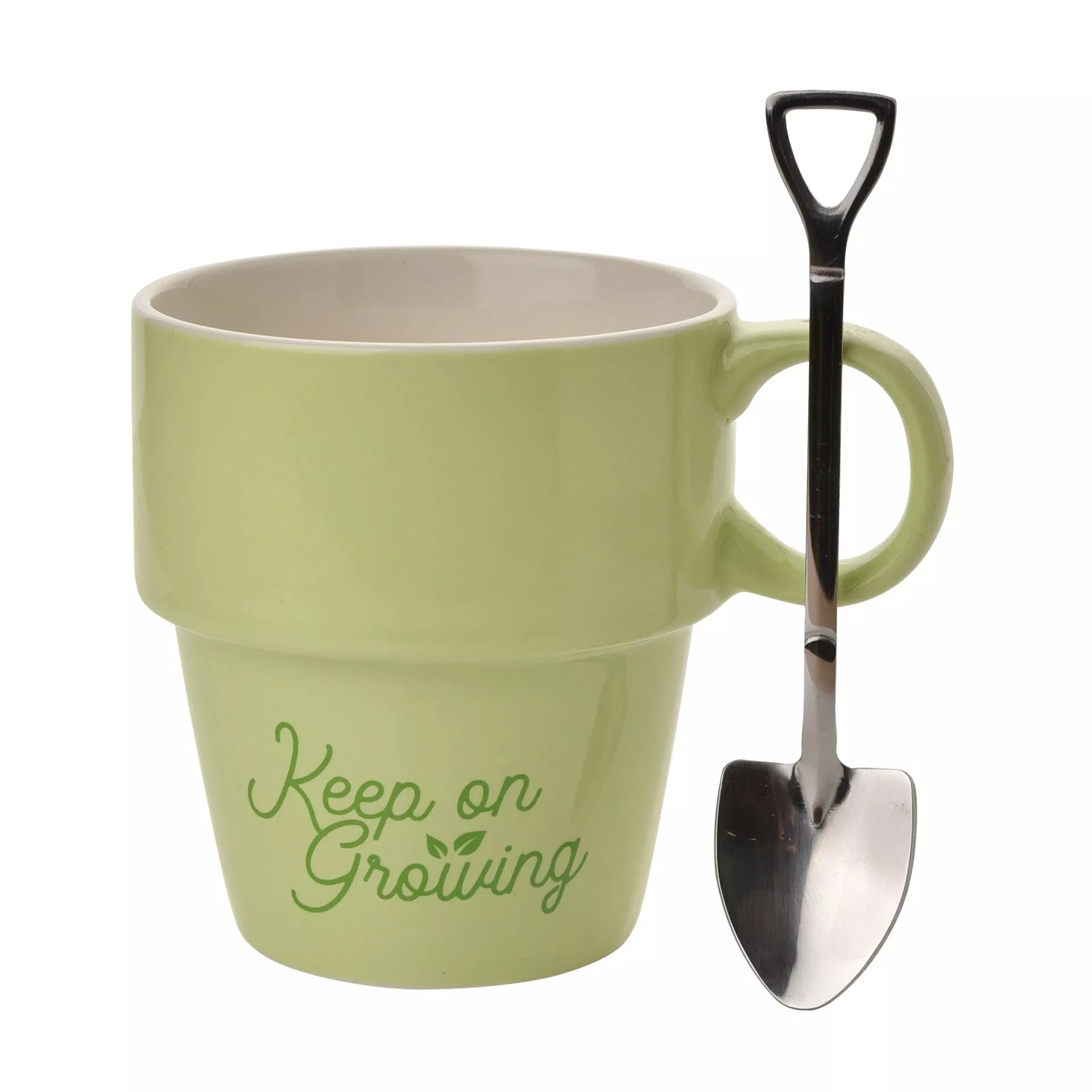 Country Living Gardener's Mug - Green "Keep On Growing"