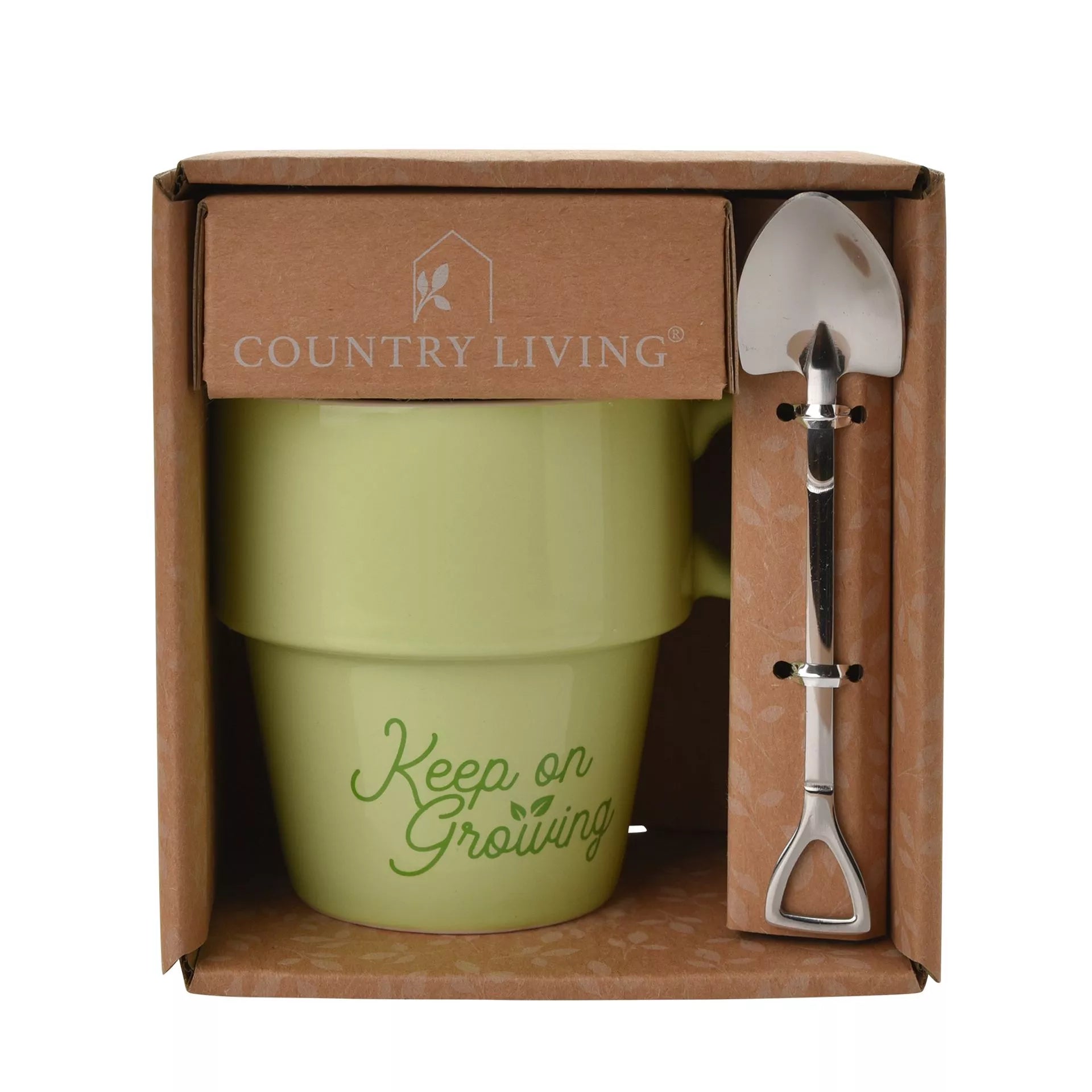 Country Living Gardener's Mug - Green "Keep On Growing"