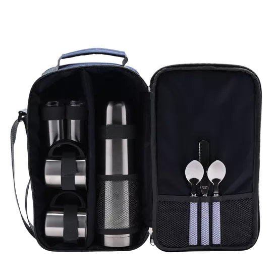 2 Person Coffee Set With Stainless Steel Flask And Mugs