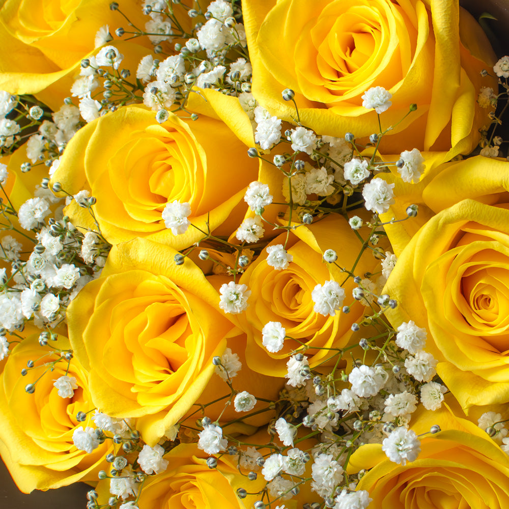 Golden Glow Yellow Roses Bouquet
