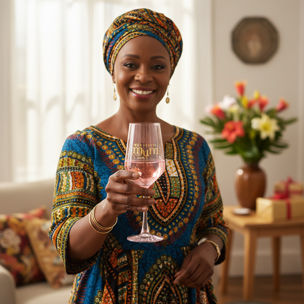 Confetti Wine Glass – Mum