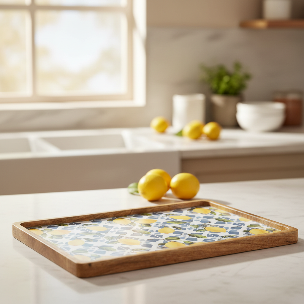 Country Living Mango Wood Serving Tray 40cm – Lemons