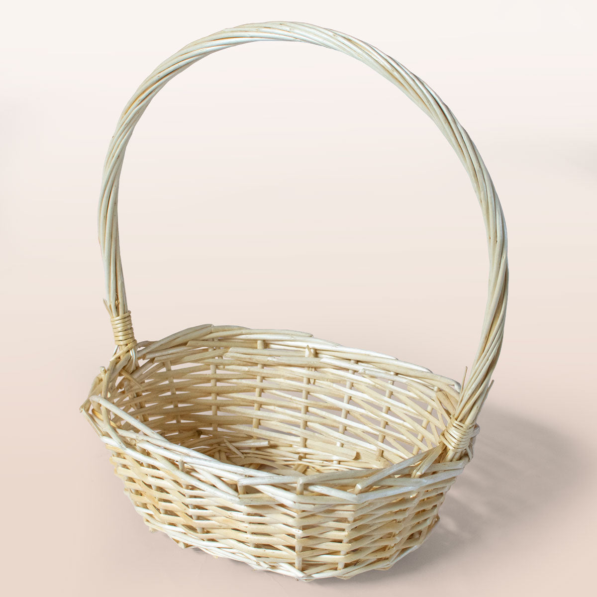 Round Wicker Basket  with a Handle