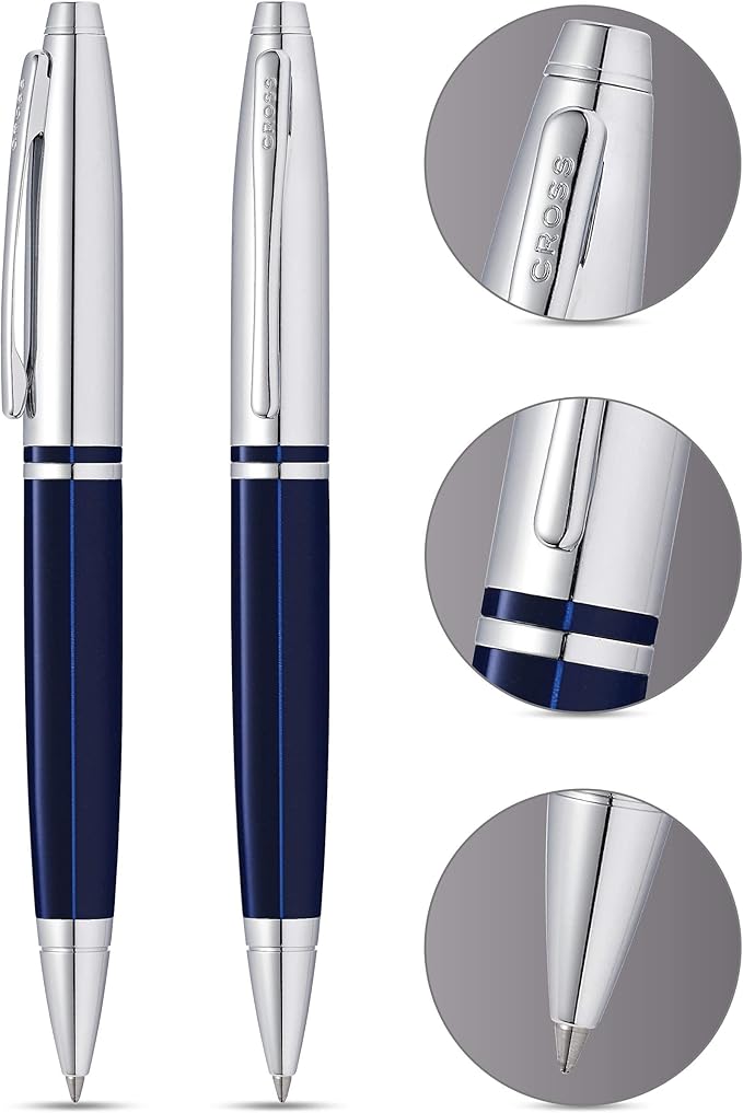 Cross Calais™ Matte Metallic Blue & Chrome Ballpoint Pen
