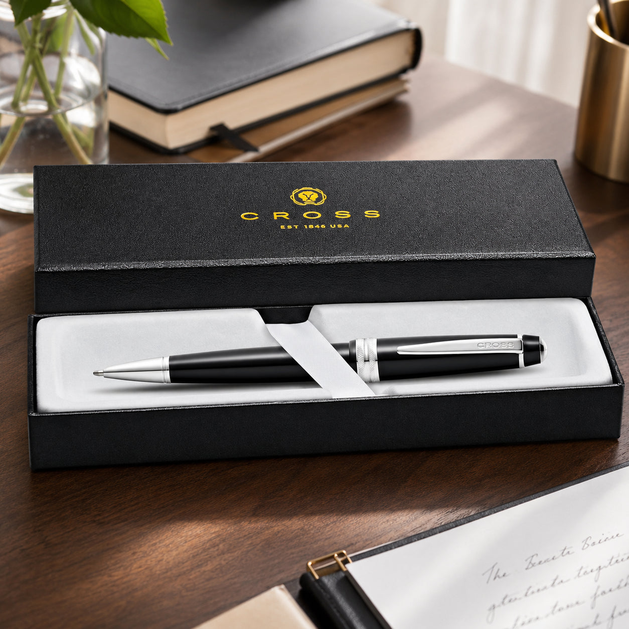 Cross Bailey Light™ Polished Black Resin with Polished Chrome Appointments Ballpoint Pen