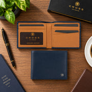 Cross Soft Grain Leather Two-Tone 8CC Bifold Wallet