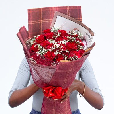 The Raisa Red Roses Flower Bouquet