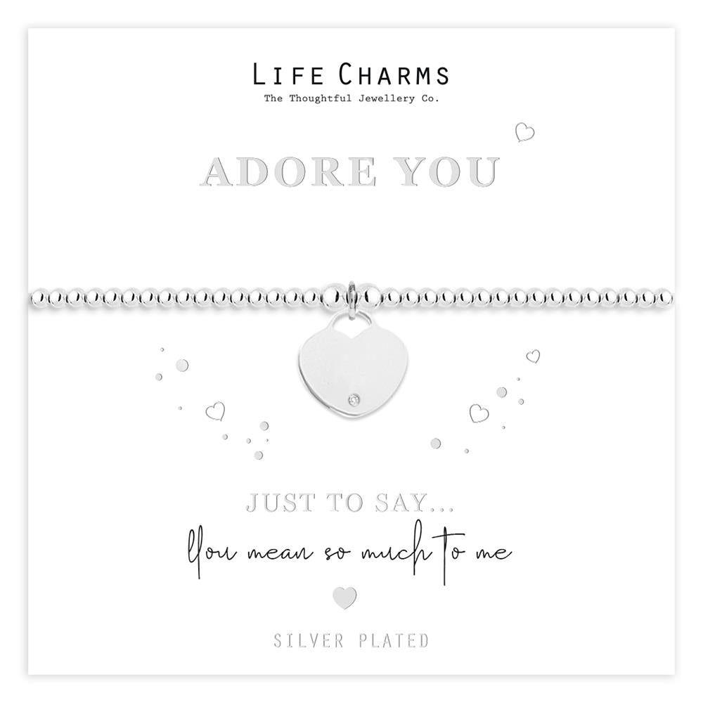 Adore You Heart Bracelet – Silver Plated