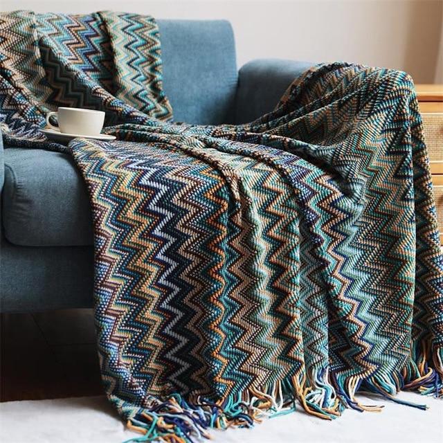 Deco Chevron Bohemian Blanket – 127 x 180 cm