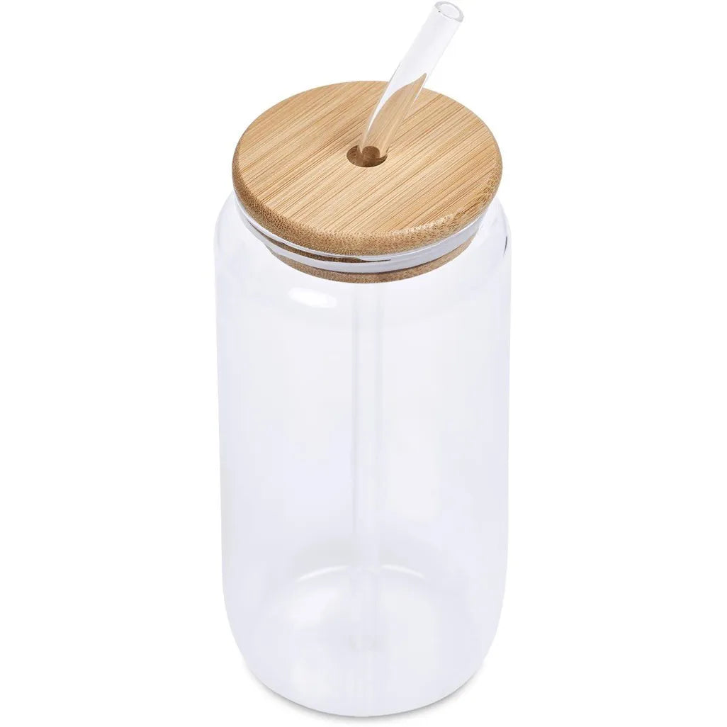 Okiyo Natsu Glass & Bamboo Tumbler & Straw - 500ml