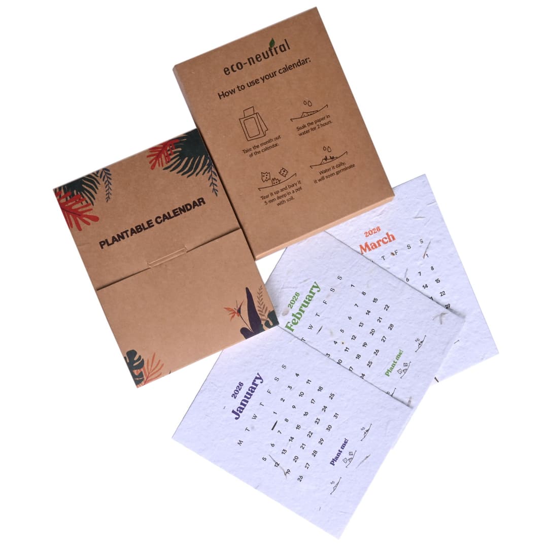 Plantable Calendar with 12 Sheets Seed Paper