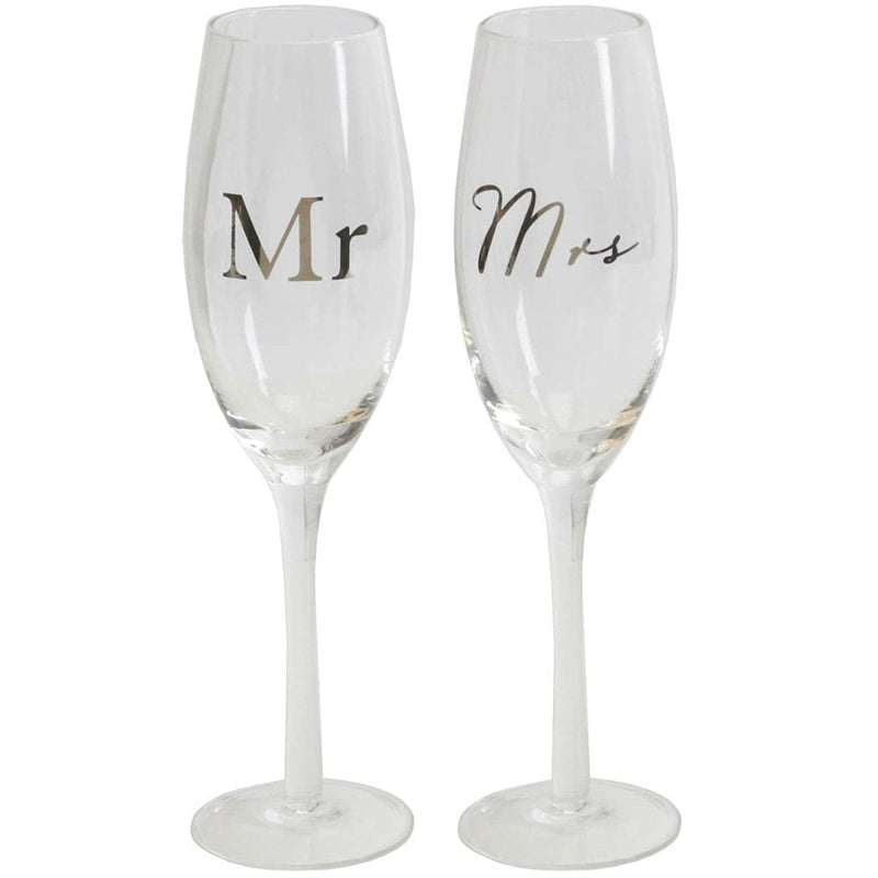 Amore Champagne Flutes Set Of 2 - MR & MRS