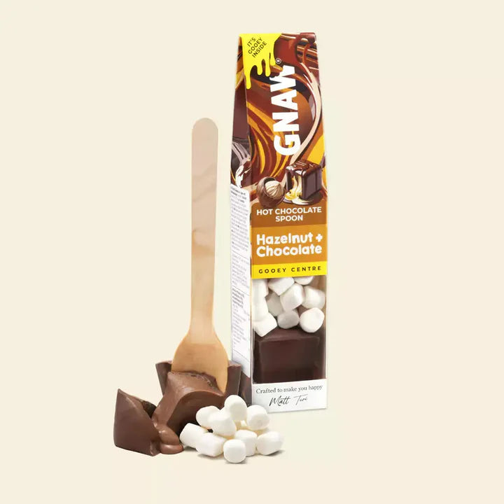 Gnaw Milk Hazelnut Gooey Hot Choc Spoon with Mallows – 40 g