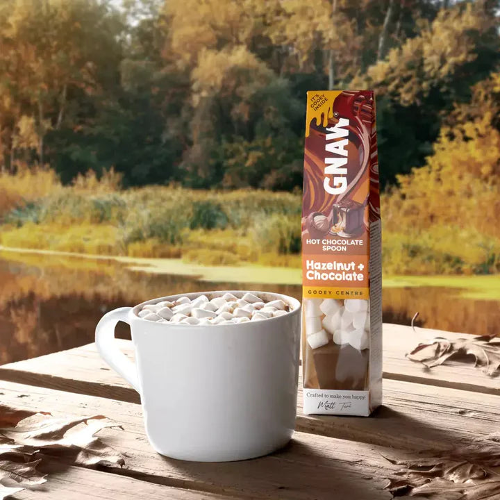 Gnaw Milk Hazelnut Gooey Hot Choc Spoon with Mallows – 40 g
