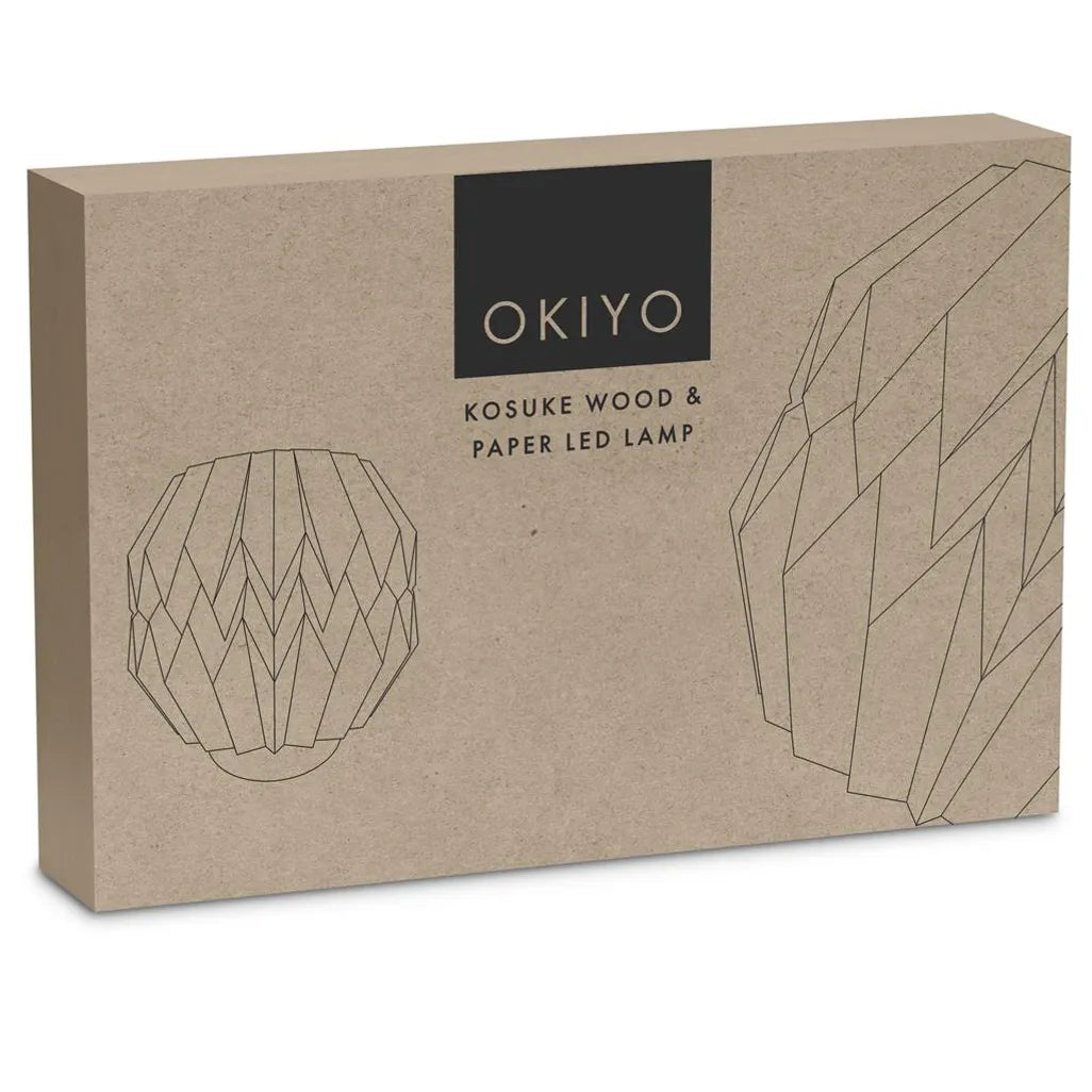 Okiyo Kosuke Wood & Paper LED Lamp - Natural