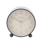 Widdop Metal Case Alarm Clock Light & Snooze Grey