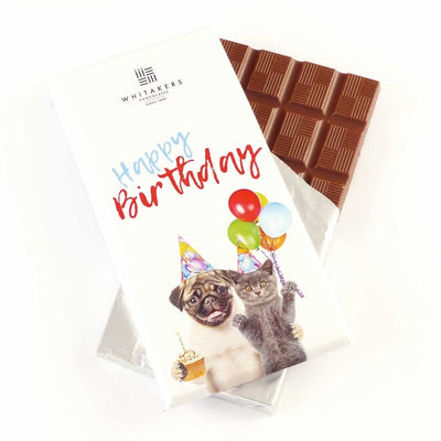 Happy Birthday Milk Chocolate Bar - Pets 90g