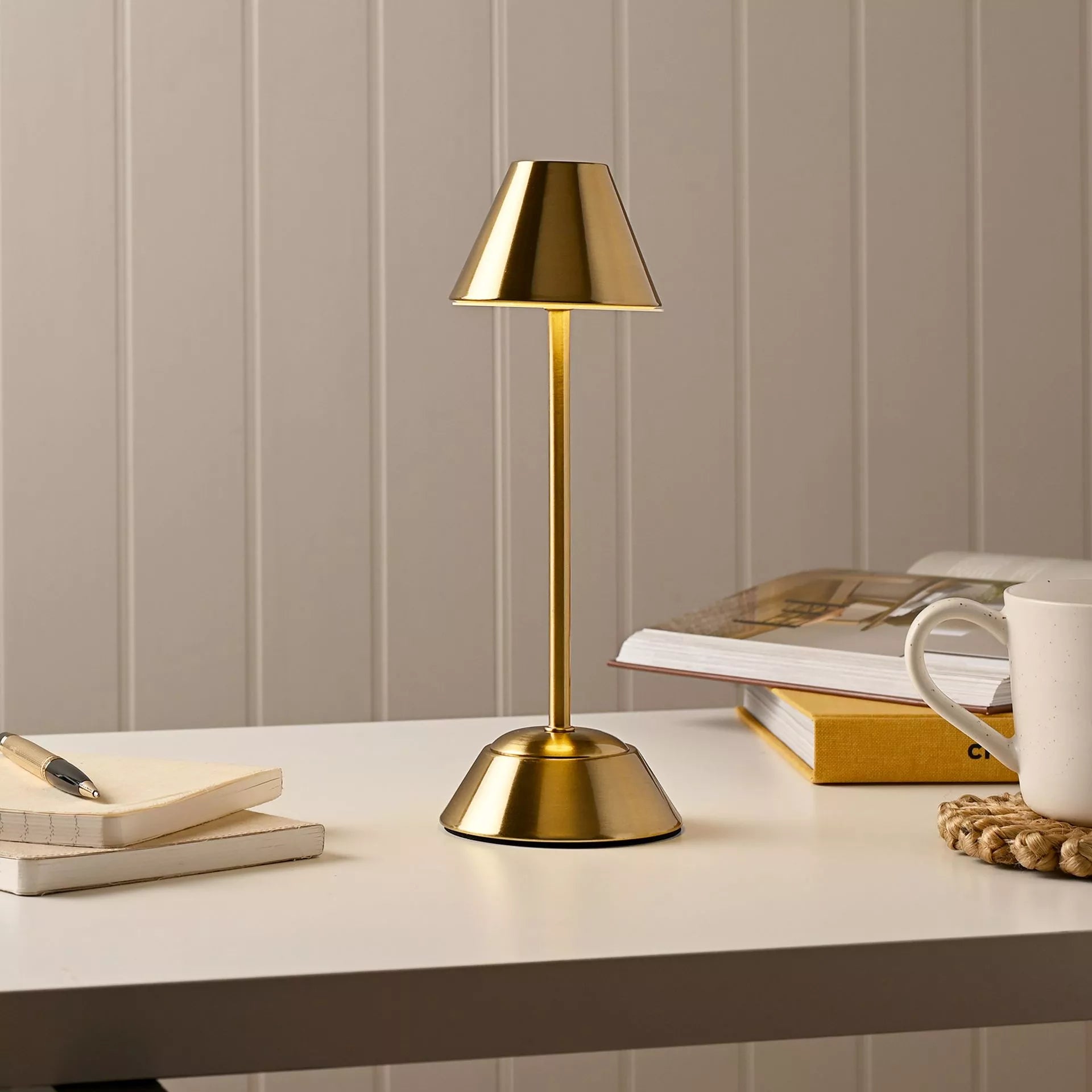 Hestia Bronze USB LED Touch Table Lamp