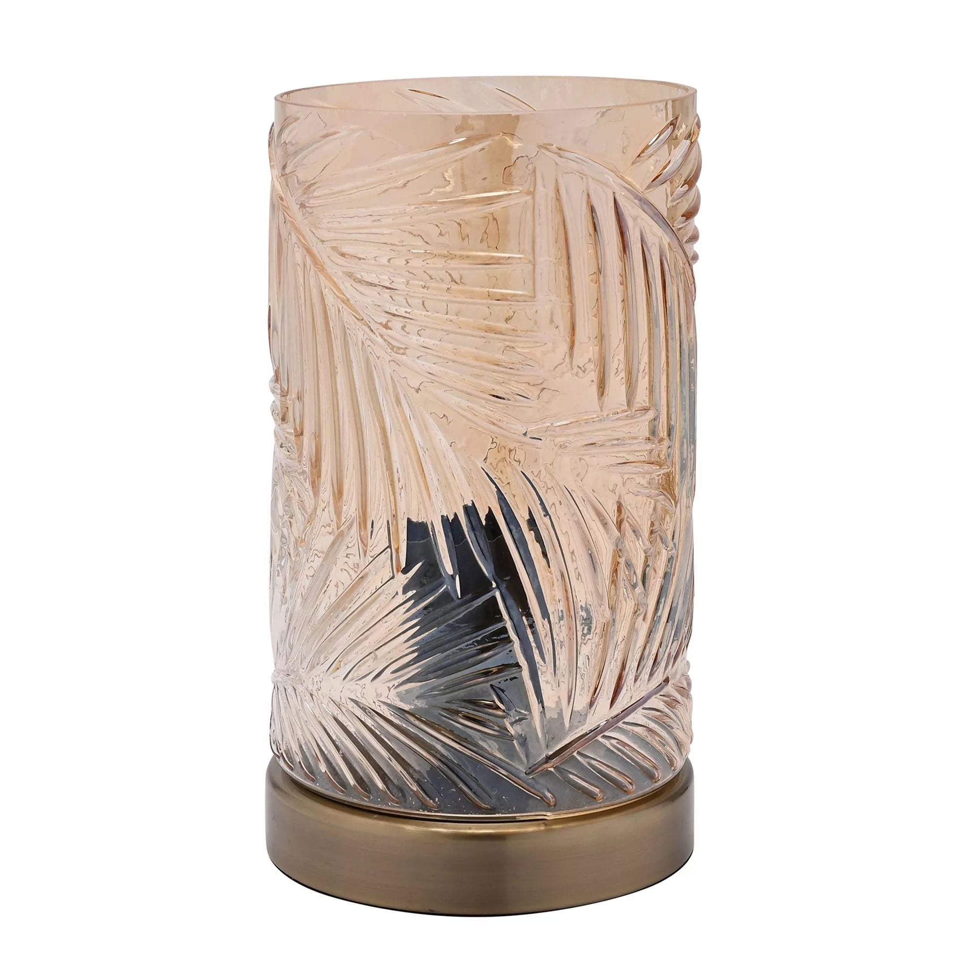 Hestia Palm Textured Glass Table Lamp - 9