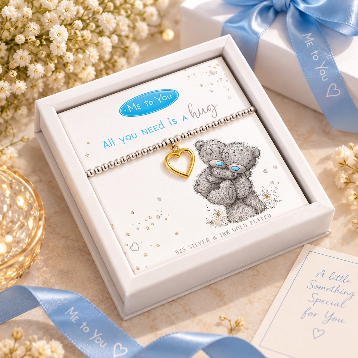 Me to You hug bracelet in white gift box