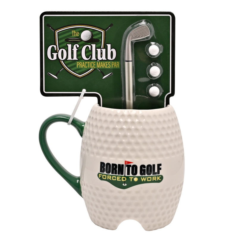 Harvey Makin Golf Ball Mug & Putter Pen Set "Born To Golf"