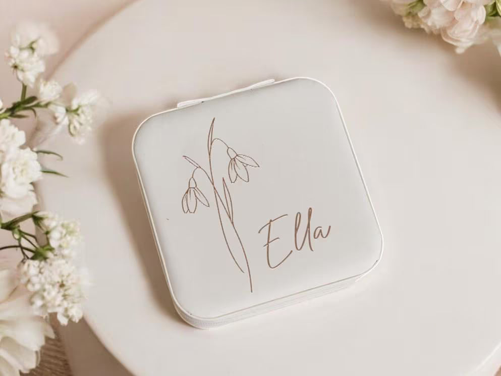 Livia Birth Flower Jewelry Case