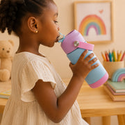 Kids Insulated Water Bottle with Straw-530ml