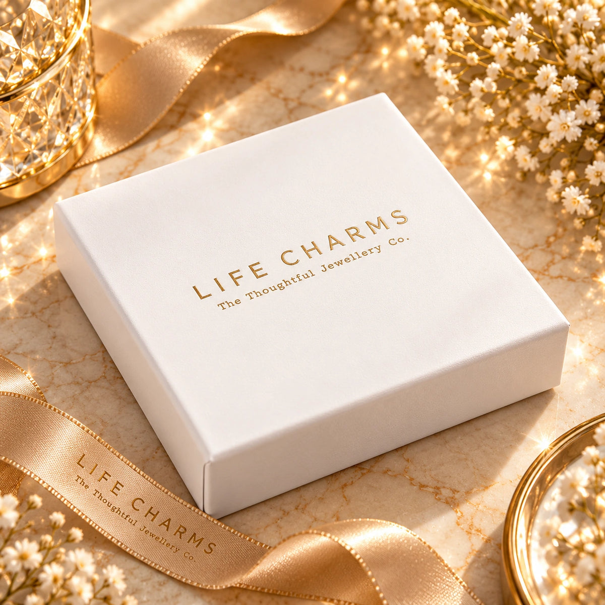 Gold Leo star sign necklace box, Purpink Kenya