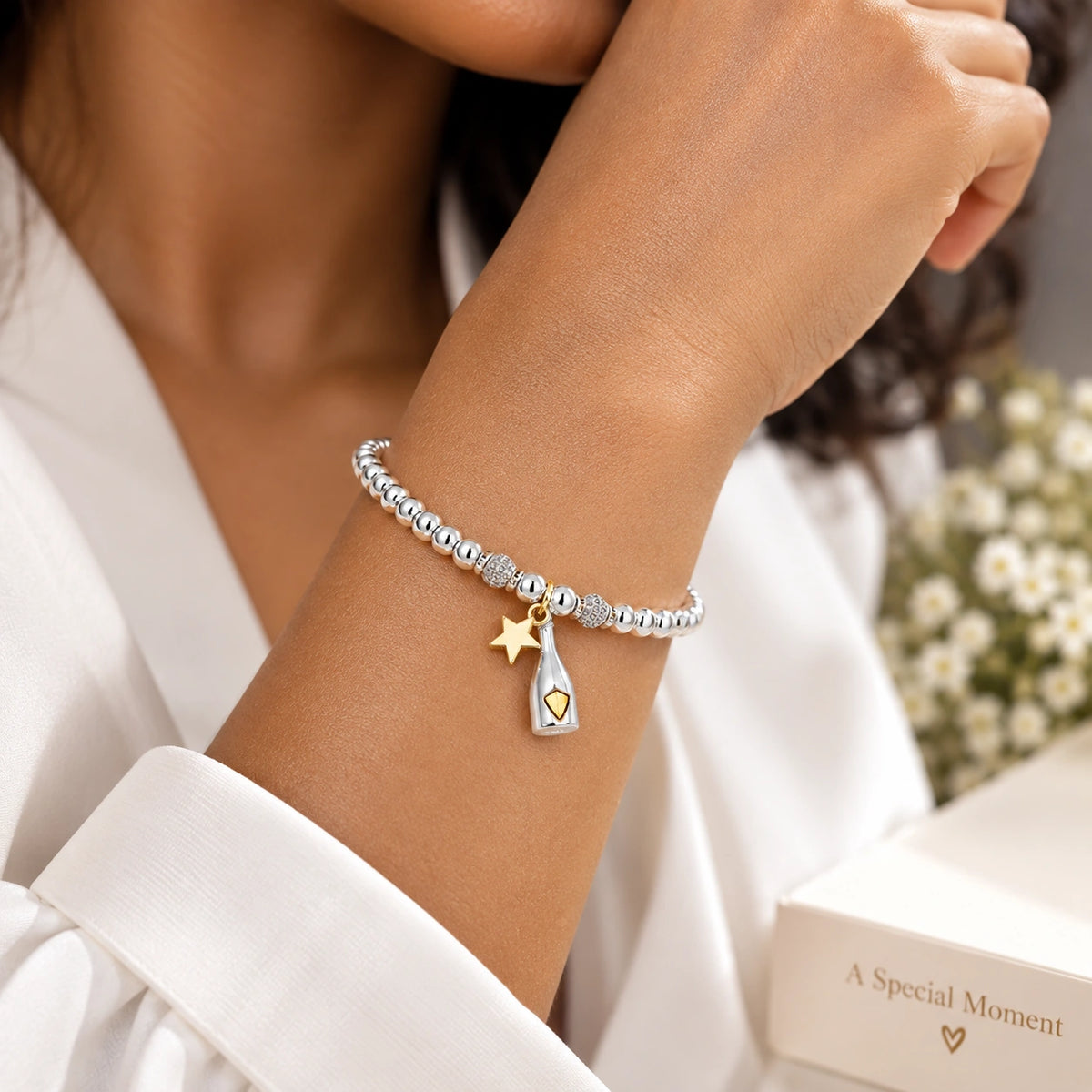 18th birthday charm bracelet with star