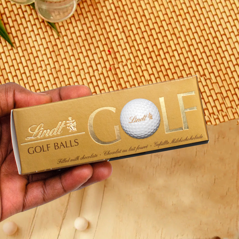 3pcs Milk Chocolate Golf Balls by Lindt, 110g