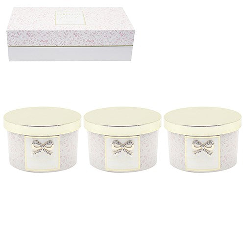 Hearts Design Candle Set of 3