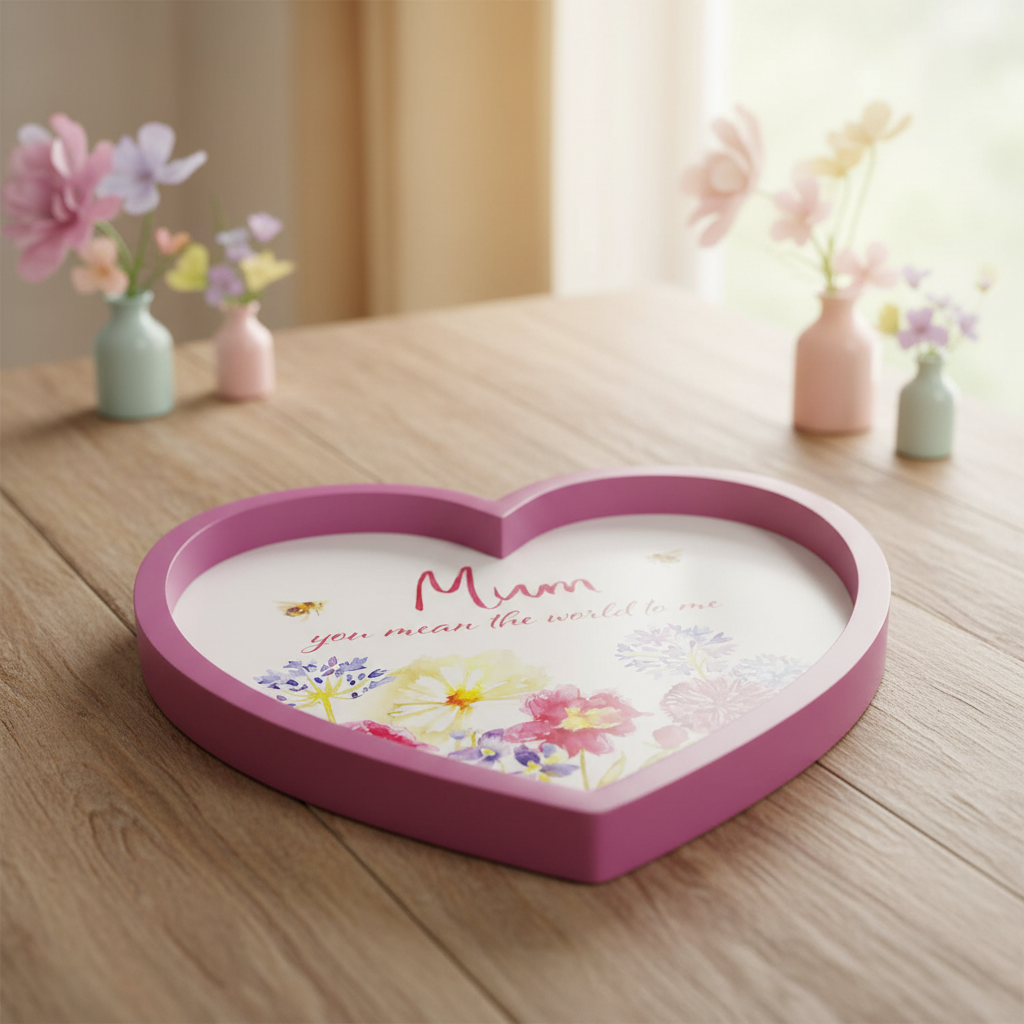 Mum Love Heart Plaque
