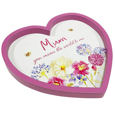 Mum Love Heart Plaque