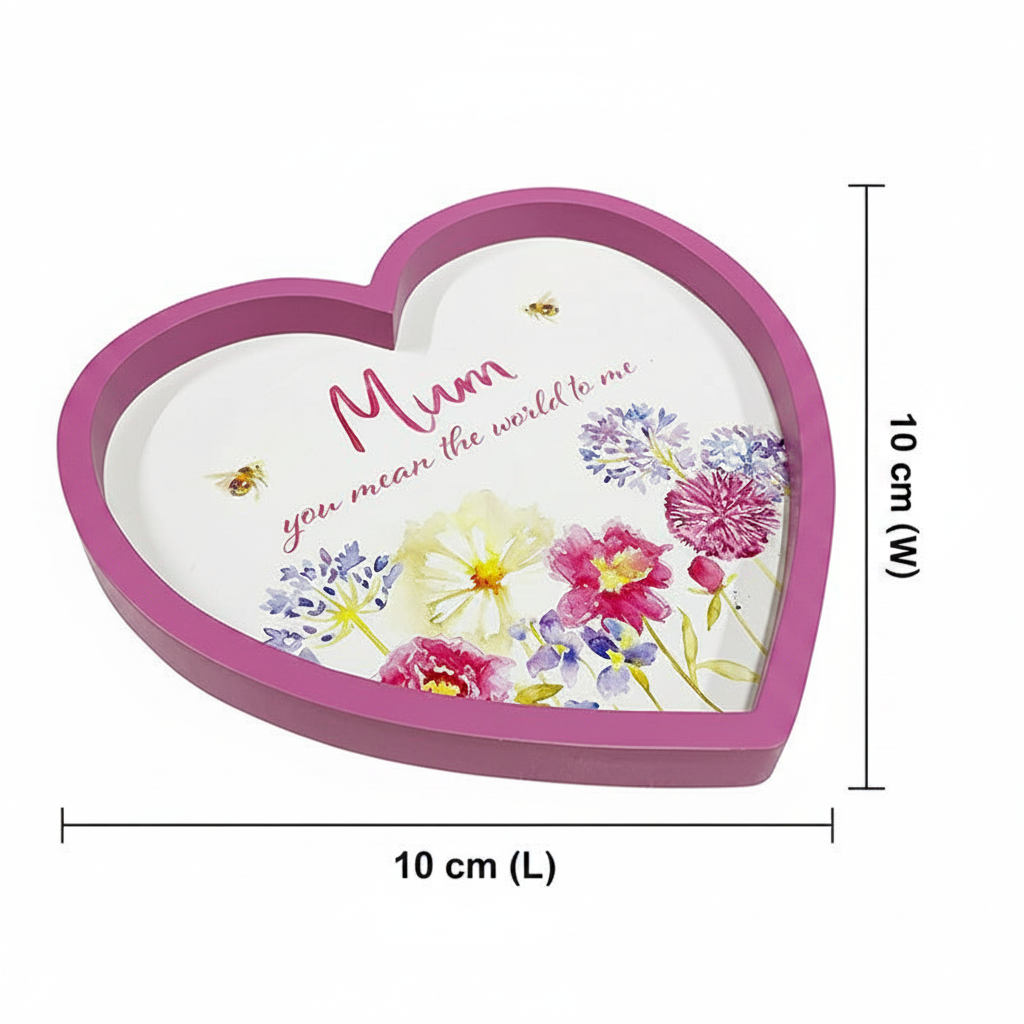 Mum Love Heart Plaque