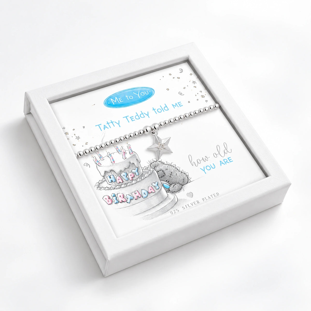 Me to You birthday bracelet in white gift box