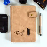 Personalised PU Leather A5 Notebook – 21 × 14.5 cm Hardcover Journal