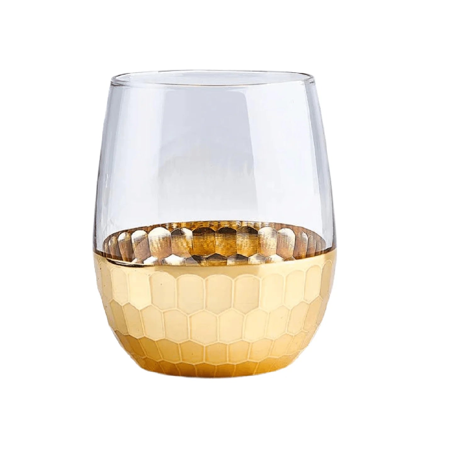 Gold Honeycomb  Whisky Glass -Set of 4