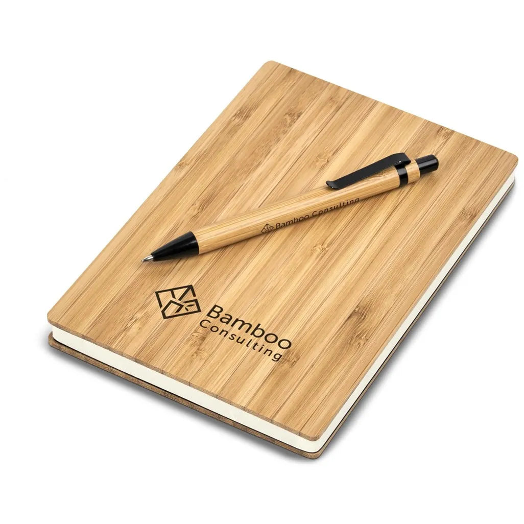 Personalised Bamboo Notebook & Pen Set