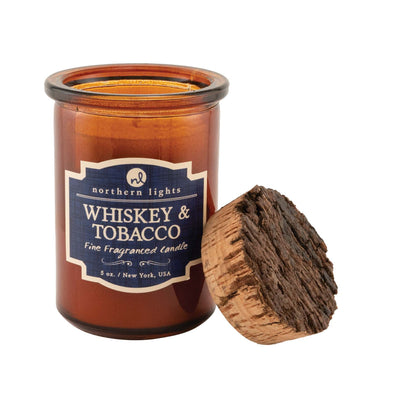 Northern Lights 5oz Spirit Candle Jar - Whiskey & Tobacco